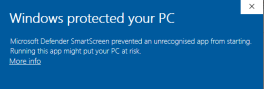 A Windows' error message
